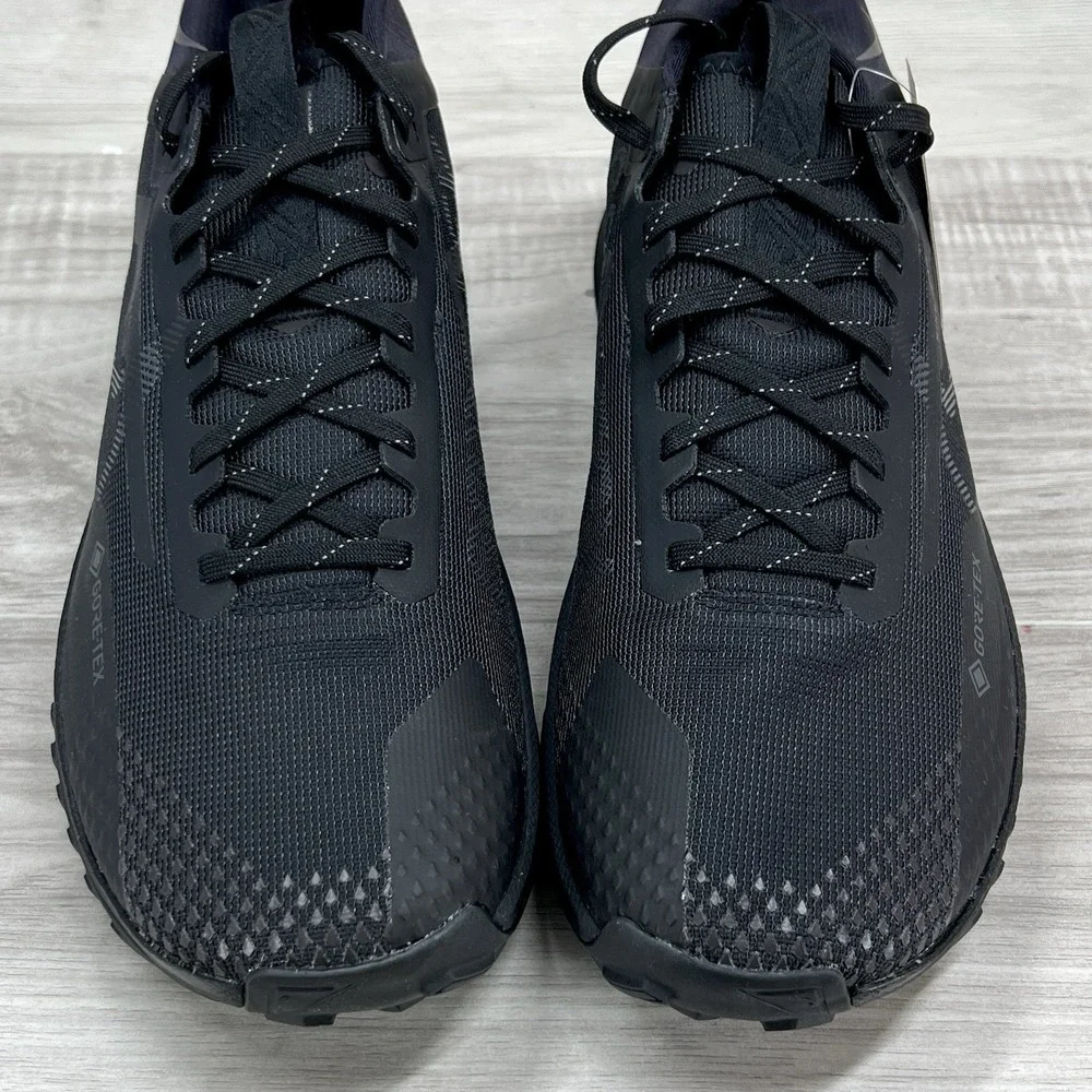 Nike React Pegasus Trail 4 GTX Black Running Shoes Waterproof Sz 9 HM9728 002